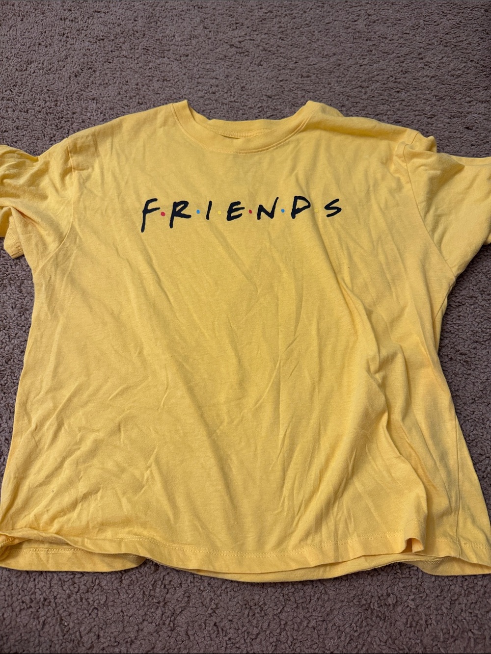 FRIENDS Yellow Graphic Tee with Black Logo